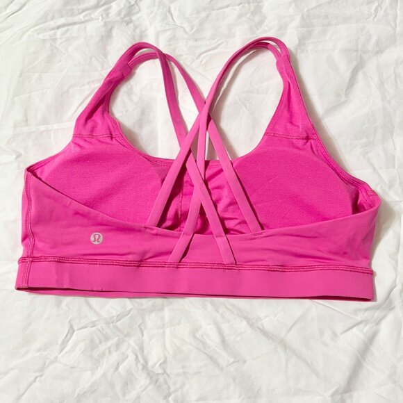 EXCELLENT Lululemon Energy Sports Bra Medium Support C/D Cup Sonic Pink 12 - Picture 4 of 6